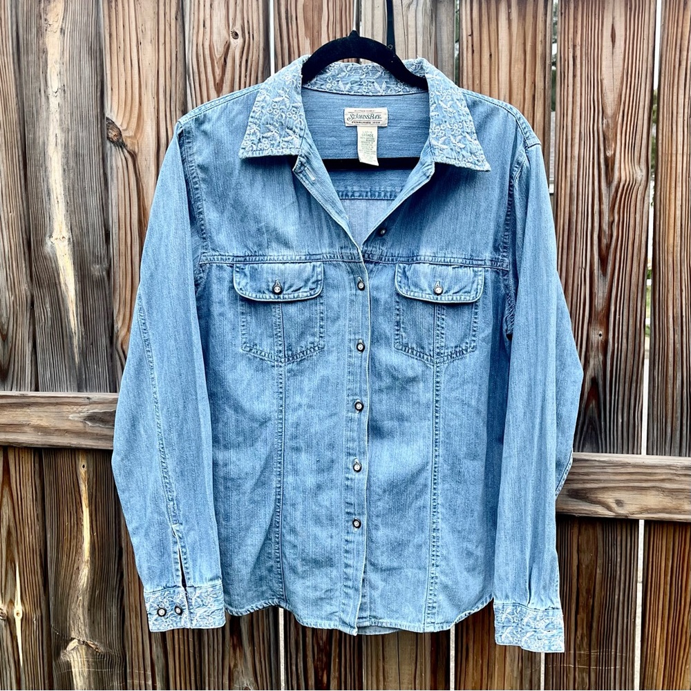 Vintage Embroidered Denim Shirt